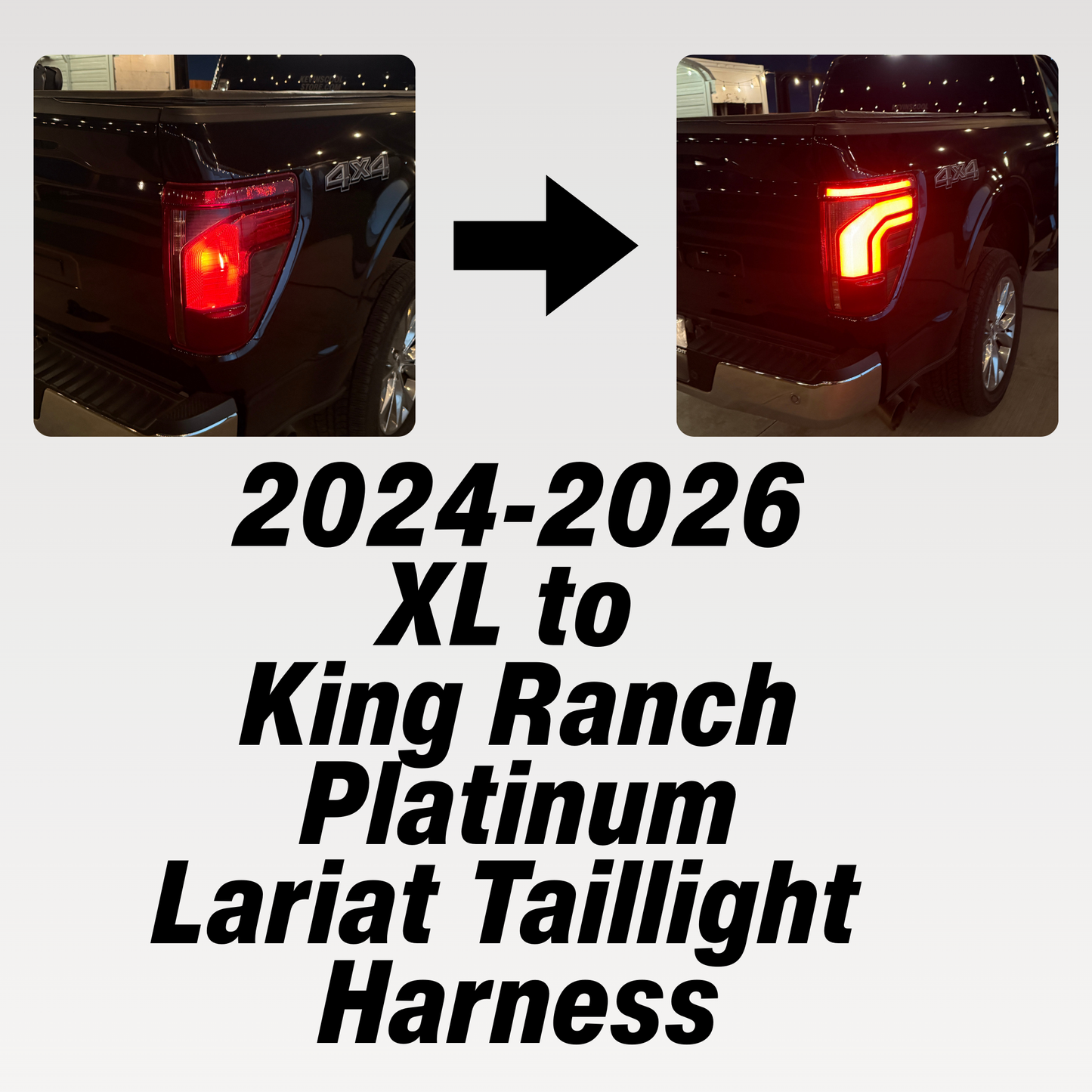 2024-2026 F150 XL to King Ranch, Platinum & Lariat Taillight Conversion Harness