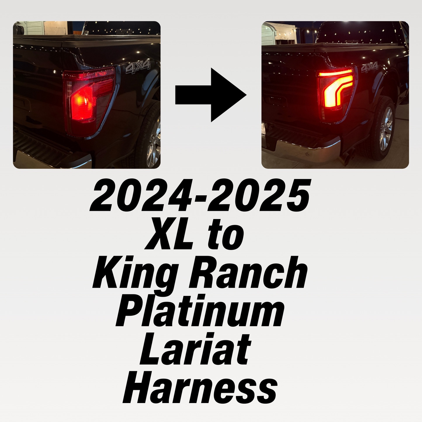 2024-2025 F150 XL to King Ranch, Platinum & Lariat Taillight Conversion Harness